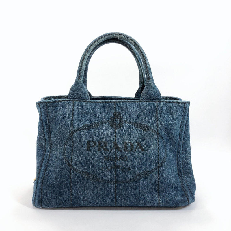 PRADA Tote Bag 1BG439 Canapa mini denim blue Women Used - JP-BRANDS.com