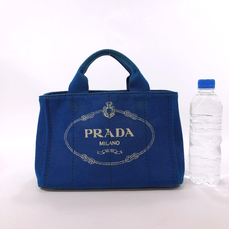 PRADA Tote Bag Canapa mini canvas blue Women Used - JP-BRANDS.com