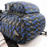 PRADA Backpack Daypack V135M  Pistol pattern Nylon blue mens Used - JP-BRANDS.com