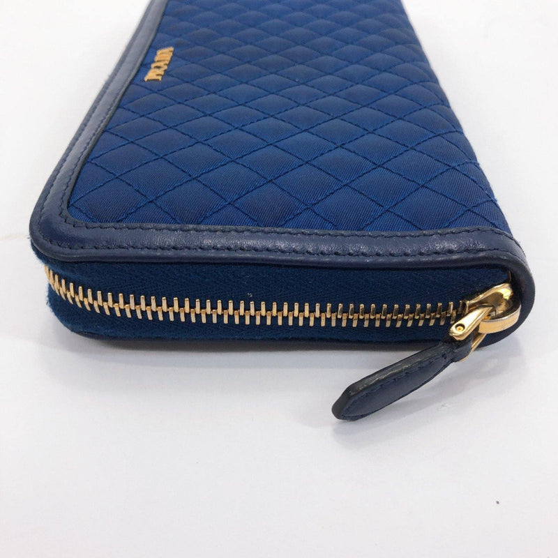 PRADA purse Round zip canvas/leather blue Women Used - JP-BRANDS.com