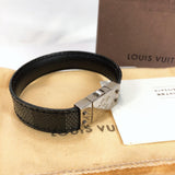 LOUIS VUITTON bracelet M6606E Braless check it Damier Grafitto Canvas black mens Used - JP-BRANDS.com
