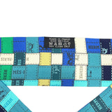 HERMES scarf Twilly Intrecciatopattern silk blue Navy Women Used - JP-BRANDS.com