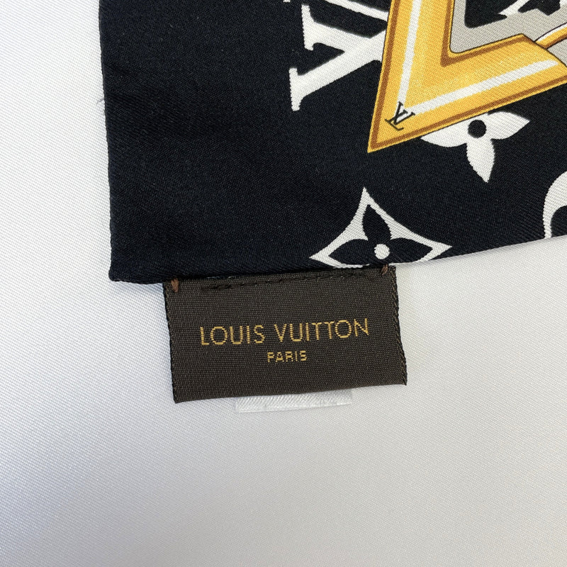 LOUIS VUITTON scarf M78656 Twilly Bando Confidential silk black white Women Used