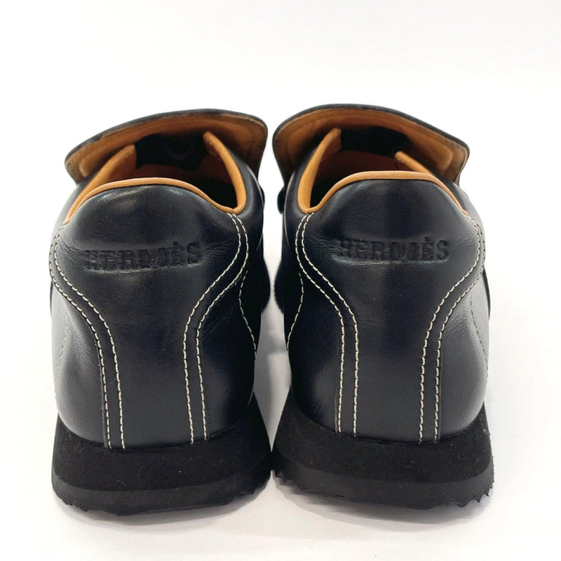 HERMES sneakers loafers leather Navy Women Used - JP-BRANDS.com