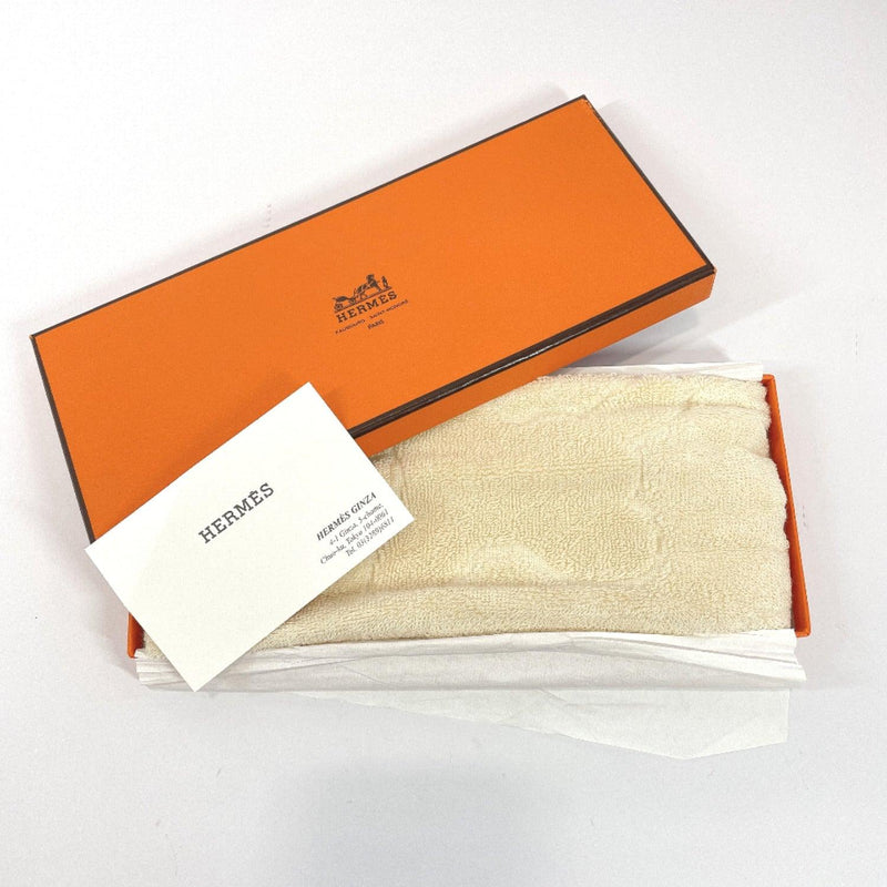 HERMES towel 101207M-02 Baby hand towel CARRE DADA cotton/Rayon white Off-white (JAUNE AMOU) New - JP-BRANDS.com