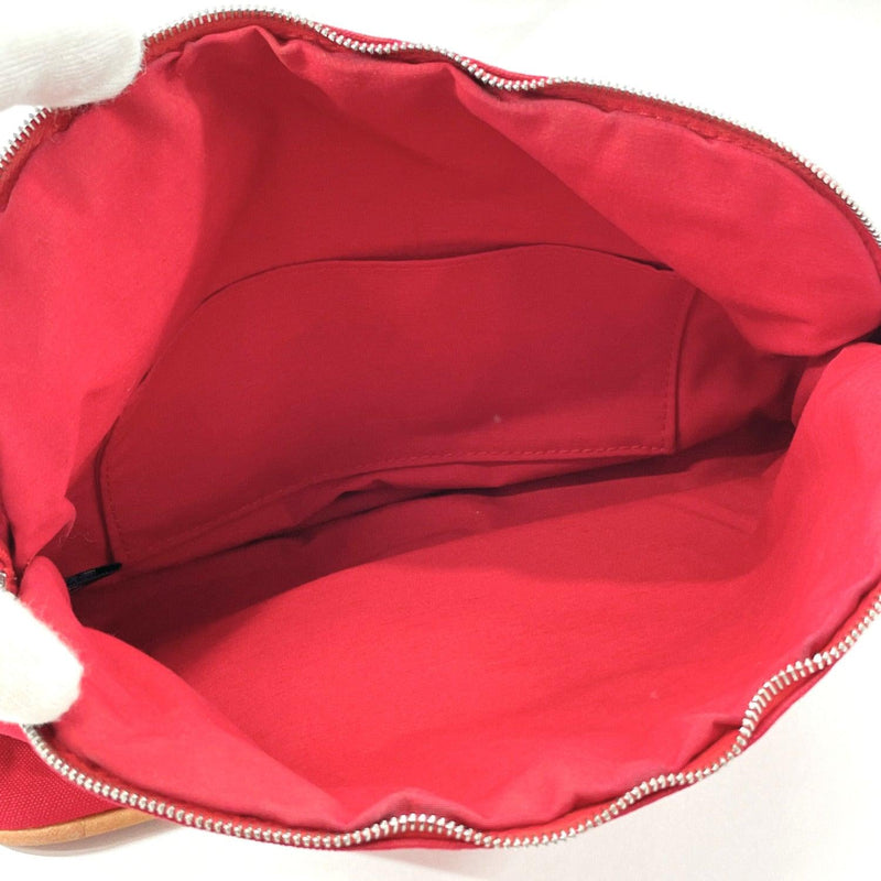HERMES Pouch Bolide type Cosmetics Pouch Cotton canvas Red Women Used - JP-BRANDS.com