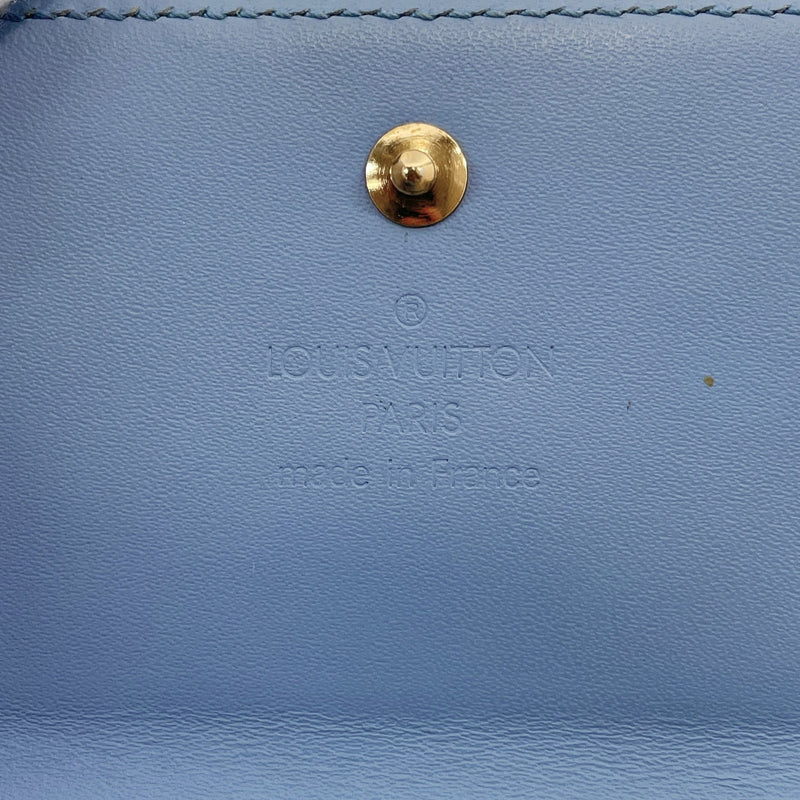 LOUIS VUITTON wallet M91168 Portonet Bie Cult Credit Monogram Vernis blue Women Used