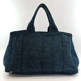 PRADA Tote Bag Canapa L size denim blue Women Used