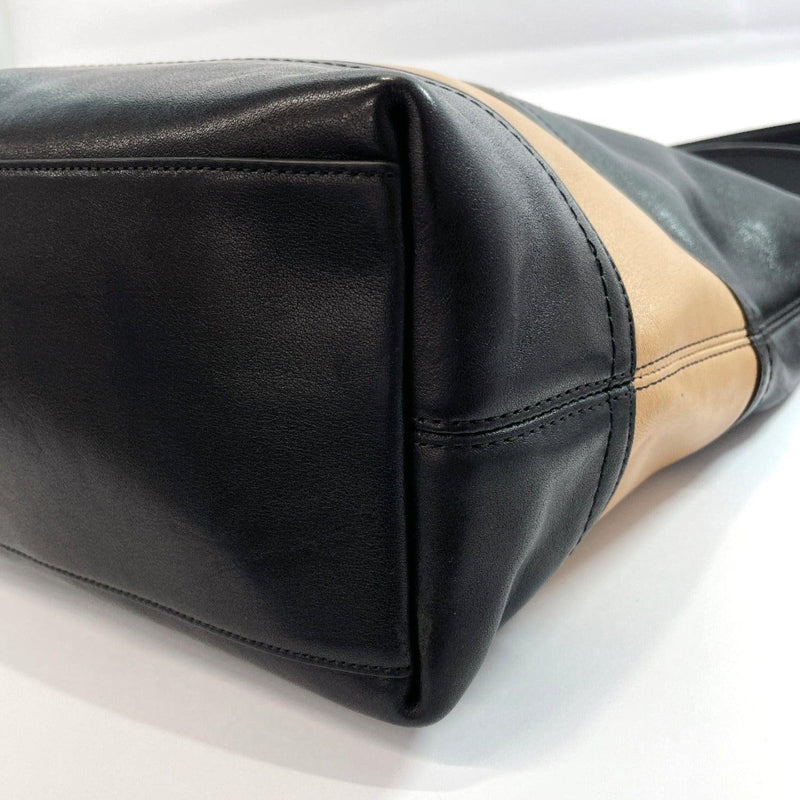 COACH Shoulder Bag Tassel leather black beige Women Used - JP-BRANDS.com