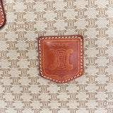 CELINE Handbag M91 Macadam Mini Boston vintage PVC beige Brown Women Used - JP-BRANDS.com