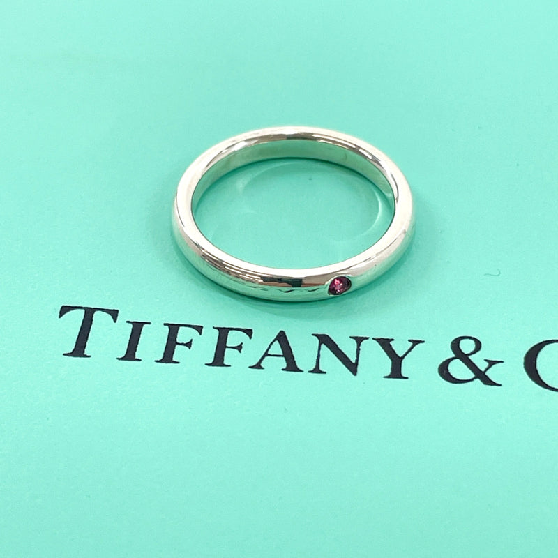 TIFFANY&Co. Ring Elsa Peretti Stacking band Silver925/Pink Sapphire 10 Silver pink Women Used