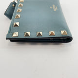 VALENTINO GARAVANI wallet Rock studs leather blue Women Used