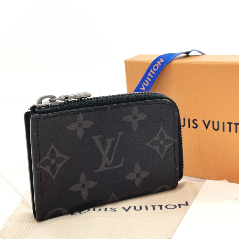 LOUIS VUITTON coin purse M63536 Portemone Jules Monogram Eclipse Black  unisex Used