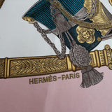 HERMES scarf Carre 90 GRAND UNIFORME silk pink white Women Used - JP-BRANDS.com
