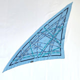 HERMES scarf Triangle Jean Triangle Carre silk blue Women Used - JP-BRANDS.com