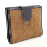 LOEWE wallet L22 Suede/leather Brown Women Used - JP-BRANDS.com