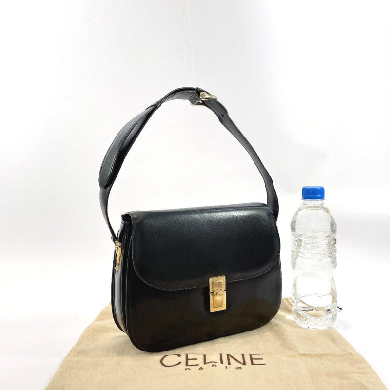 CELINE Shoulder Bag vintage leather Black Women Used - JP-BRANDS.com