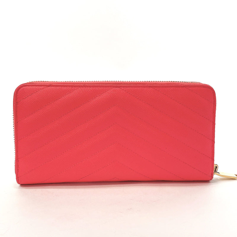 SAINT LAURENT PARIS purse Monogram Saint Laurent Full zip wallet leather pink Women Used