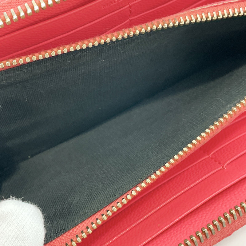 SAINT LAURENT PARIS purse Monogram Saint Laurent Full zip wallet leather pink Women Used