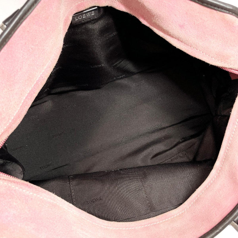LOEWE Handbag 060702 Amazona 36 anagram Suede/leather pink pink Women Used - JP-BRANDS.com