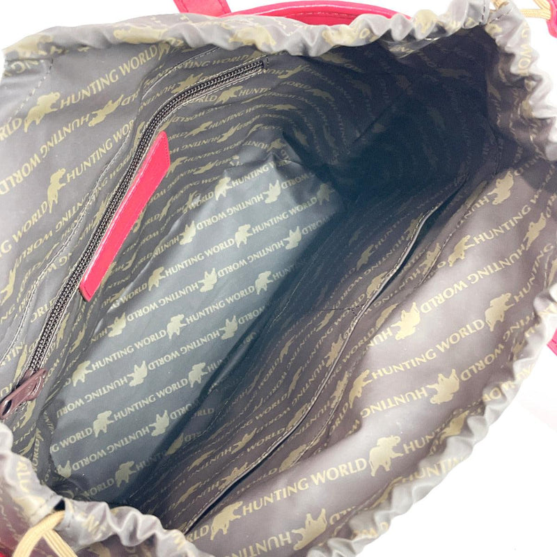 HUNTING WORLD Tote Bag canvas/leather khaki khaki Women Used - JP-BRANDS.com
