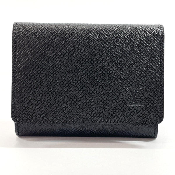 LOUIS VUITTON Card Case M30922 Enveloppe Taiga Black mens Used - JP-BRANDS.com