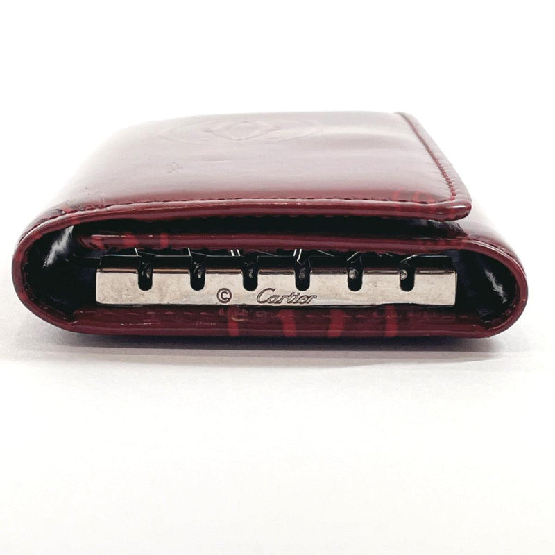 CARTIER key holder happy Birthday Patent leather Bordeaux Women Used - JP-BRANDS.com
