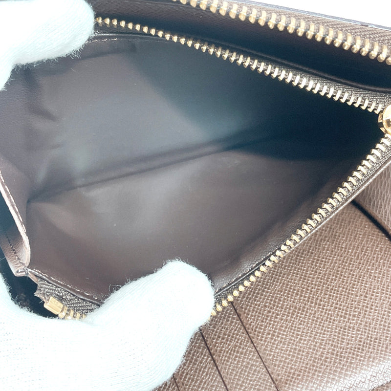 LOUIS VUITTON purse N60028 Zippy Compact Wallet Damier canvas Brown me –