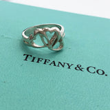 TIFFANY&Co. Ring Triple heart Silver925 10 Silver Women Used