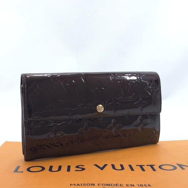 LOUIS VUITTON purse M93524 Portefeiulle Sarah Amarrant Monogram Vernis purple Women Used - JP-BRANDS.com