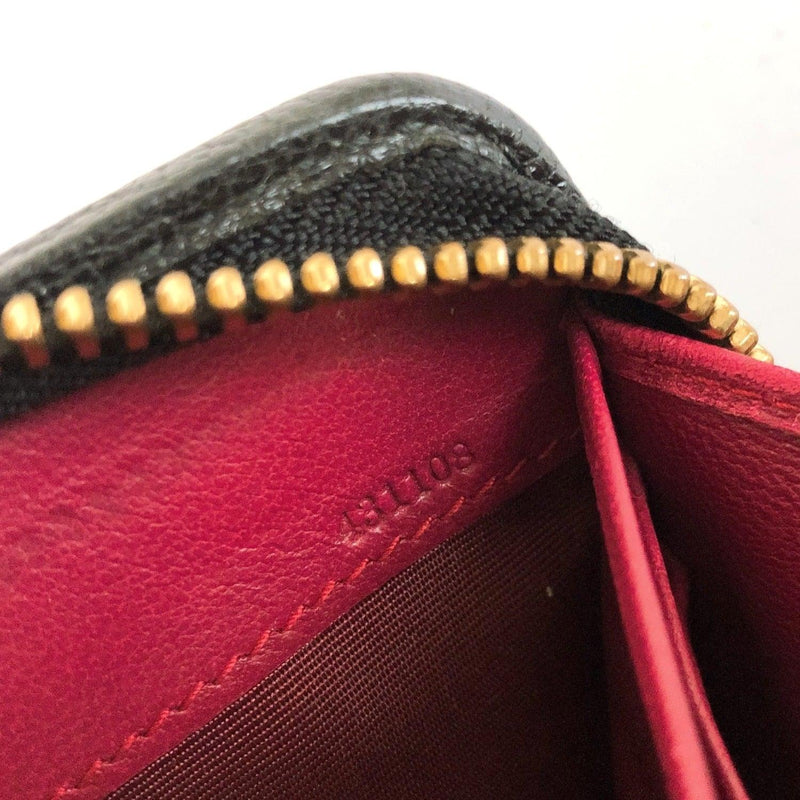 LOEWE purse Round zip leather black Gold Hardware unisex Used - JP-BRANDS.com