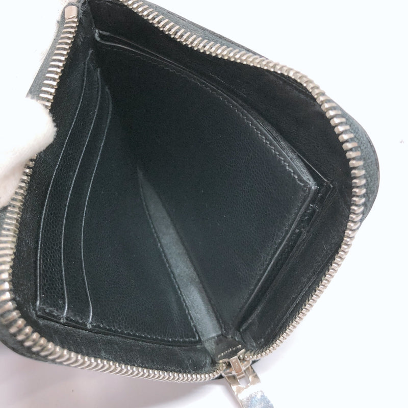 SAINT LAURENT PARIS coin purse L-shaped fastener leather black SilverHardware mens Used