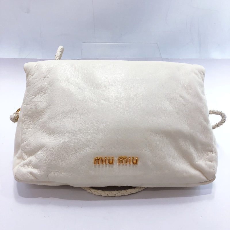 Miu Miu Shoulder Bag leather white Women Used