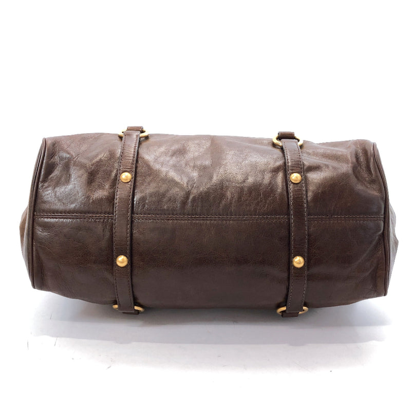 Miu Miu Handbag 2way leather Brown Women Used