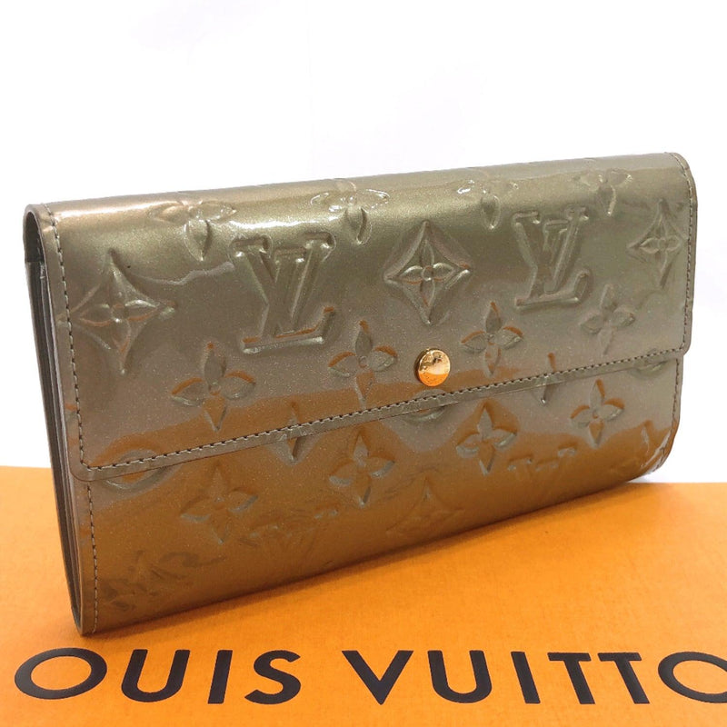 LOUIS VUITTON purse M91564 Portefeiulle Sarah Monogram Vernis khaki Women Used - JP-BRANDS.com