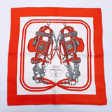HERMES scarf Petit Carre Pocket chief silk Orange white unisex Used - JP-BRANDS.com
