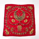HERMES scarf Petit Carre Pocket chief silk Red Women Used - JP-BRANDS.com