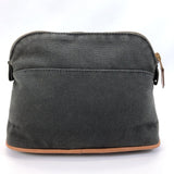HERMES Pouch Bolide pouch mini Cotton canvas gray Women Used - JP-BRANDS.com