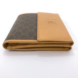 CELINE Tri-fold wallet M14 vintage Macadam pattern PVC/leather Brown Women Used - JP-BRANDS.com