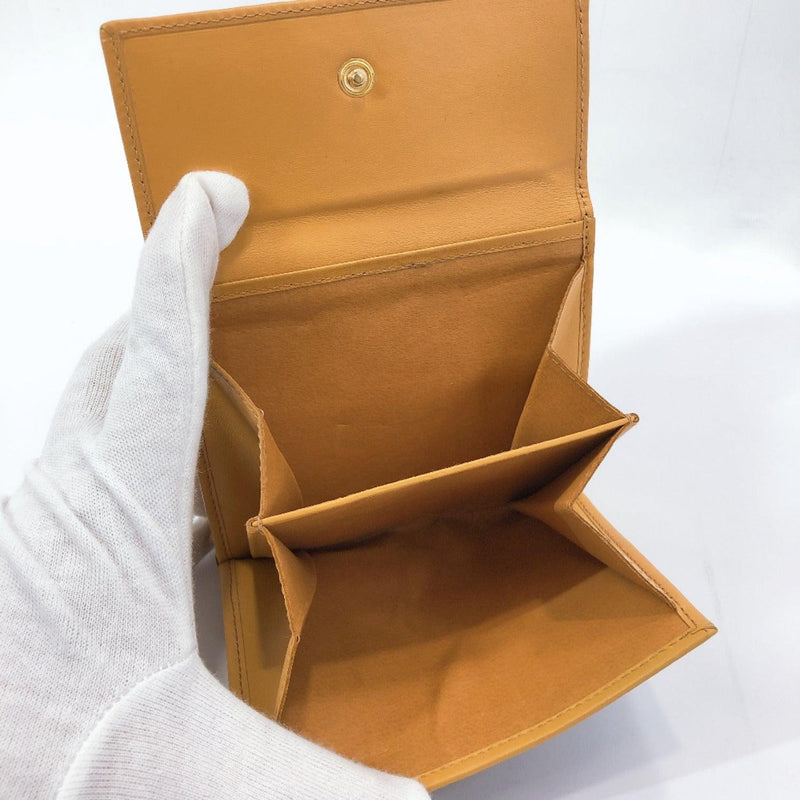 CELINE Tri-fold wallet M14 vintage Macadam pattern PVC/leather Brown W –