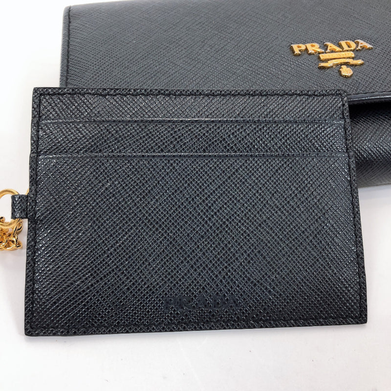 Logo saffiano leather wallet in black - Prada | Mytheresa