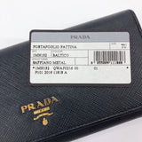 PRADA purse 1MH132 With pass case PORTAFOGLIO PATTINA Safiano leather Navy Gold Hardware Women Used