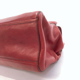 PRADA Handbag leather Red Silver Women Used - JP-BRANDS.com