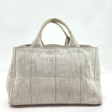PRADA Tote Bag Canapa denim Light gray Women Used