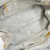 PRADA Tote Bag Canapa denim Light gray Women Used