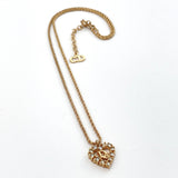 Christian Dior Necklace heart metal/Rhinestone gold Women Used - JP-BRANDS.com