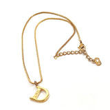 Christian Dior Necklace D logo metal gold Women Used - JP-BRANDS.com