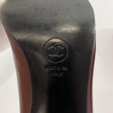 CHANEL pumps lambskin/leather Bordeaux Black Women Used - JP-BRANDS.com