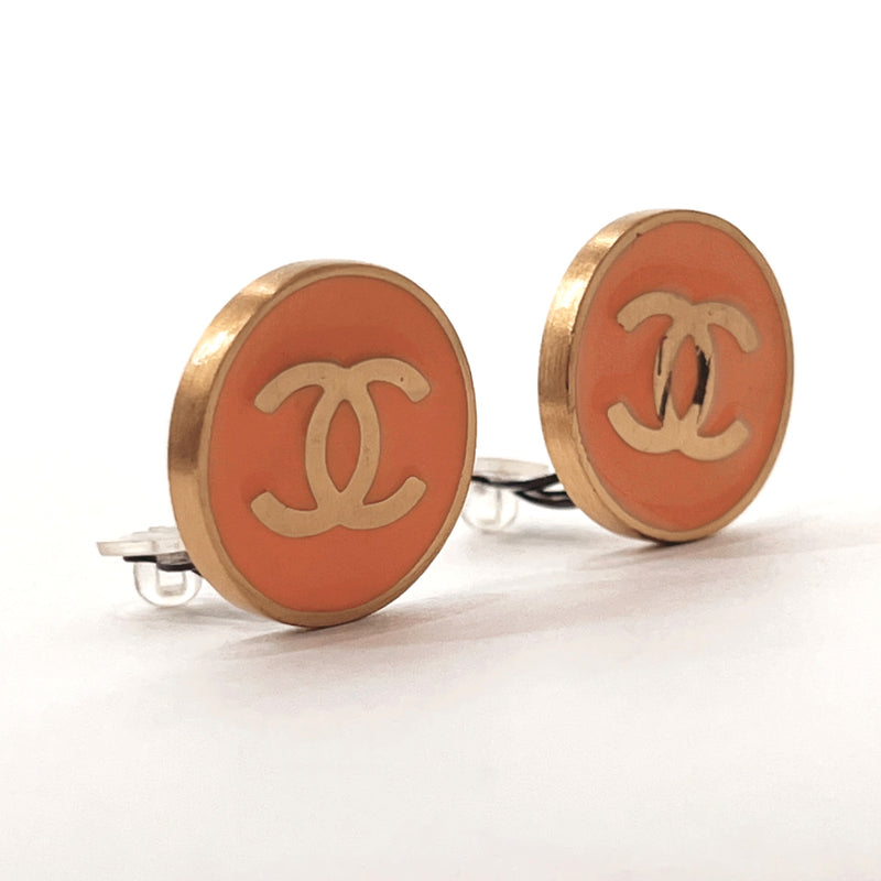 CHANEL Earring COCO Mark metal gold gold 01 P Women Used