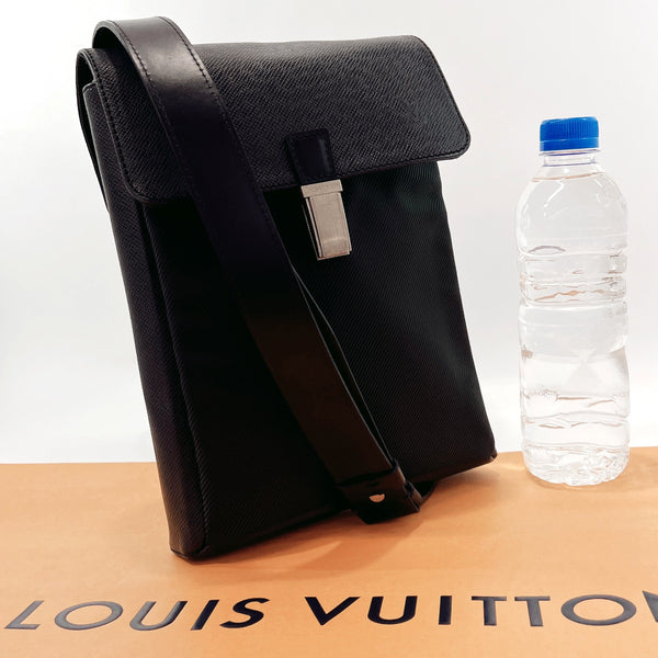LOUIS VUITTON Shoulder Bag M30892 Saratov PM Taiga Black Black mens Used